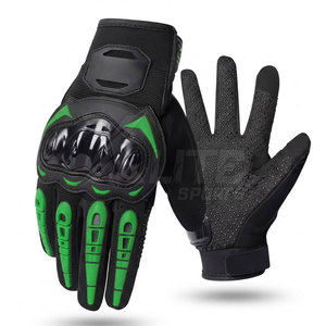 Long Lasting Use Custom Winter Motorcycle Racing Leather <b>Gloves</b> Padded <b>Knuckle</b> Areas Grip Palm Wrist Strap Waterproof - Product Image 2