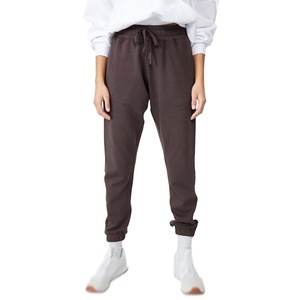 Pantalon de survêtement 100% coton personnalisé pour femmes pantalon de jogging confortable de couleur unie avec décoration en dentelle vente chaude pour une utilisation en salle de sport - Product Image 5