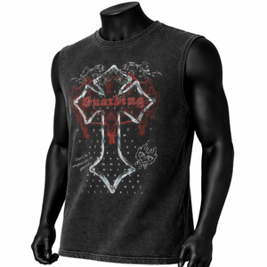 Camiseta sin mangas vintage para hombre, con estampado gráfico personalizado, de algodón, para gimnasio, estilo urbano, tipo muscle fit - Product Image 3