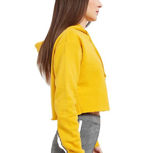 Sudadera con capucha y Top corto informal de manga larga para fitness de Invierno para mujer, ropa deportiva básica de lana mezclada de algodón - Product Image 2