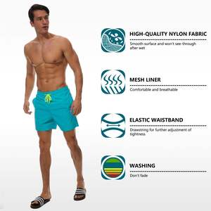 Vente en gros de shorts d'entraînement cool d'été maillots de bain décontractés pour hommes shorts de plage en polyester à séchage rapide - Product Image 4