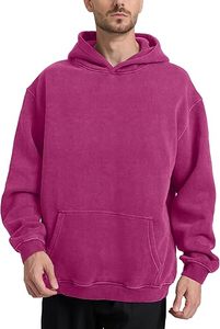 Sudadera con Capucha Casual para Hombre, Lavado Ácido, Color Sólido, Corte Regular, 100% Algodón, Felpa, Secado Rápido, Ecológica y Transpirable - Product Image 3