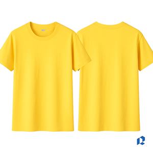 เสื้อยืดคอตตอนขายส่ง สั่งทำโลโก้ได้ เสื้อยืดผู้ชายทรงปกติ คอกลม แขนสั้น เรียบง่าย สบายๆ - Product Image 4