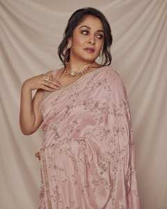 Nouveau concepteur Rangoly séquence brodé travail Saree avec travail dentelle et chemisier non cousu séquence broderie travail Saree pour les femmes - Product Image 5