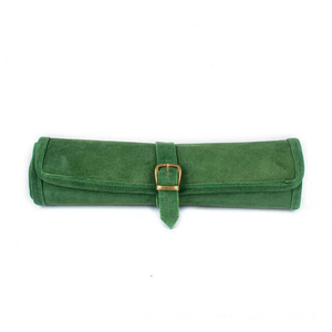 MORGANS INDUSTRIES <b>Backgammon</b> Game Set with Wooden Pieces Green Leather <b>Board</b> Foldable Design Eco-Friendly Unisex - Product Image 2