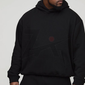 Regular Fit Boxy Unisex Winter Breathable Eco-Friendly 100% Cotton Tracksuit <b>Set</b> Hooded Lounge Joggers Streetwear Custom Logo - Product Image 3