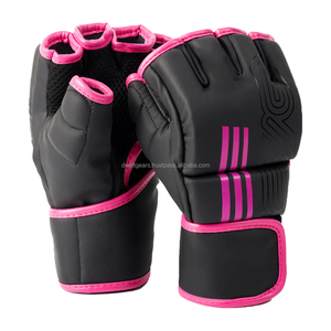 Wholesale Custom MMA Boxing Gloves Leather Breathable Lightweight Half Finger Hook Loop Closure Non-Slip Adjustable Wrist Gloves - Product Image 2
