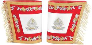 กุญแจเครื่องราชกกุธภัณฑ์สำหรับงานปักเย็บด้วยมือสีแดงขอบทอง - Product Image 3