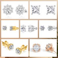 Pendientes de Diamantes Cultivados en Laboratorio con Corte de Pera Personalizados Betterstar, Oro Blanco de 14K y 18K, 1ct D VS, Certificados por IGI, Joyería Romántica para Mujer