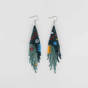 Pendientes de Flecos de Cuentas de Colores Hechos a Mano para Mujer, Accesorio de Moda Personalizable, Joyería de Cuentas de Tendencia - Product Image 6