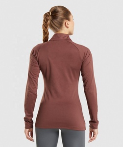 Manteau de sport moulant à manches longues avec fermeture éclair pour femme, veste de yoga pour la course à pied, la gym, le fitness et l'automne - Product Image 2