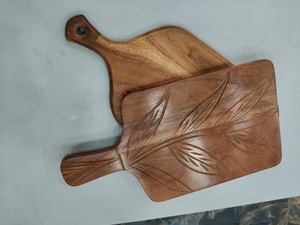 CRAFTS GALORE Tabla de Cortar Rectangular de Madera Resistente, 1.5 cm de Grosor, Apta para Lavavajillas, para Carnicería, Aves y Pescado, con Diseño Duradero - Product Image 3