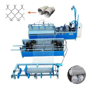 Metal ucuz tam otomatik çift tel zincir bağlantı çit makinesi metalurji makineleri