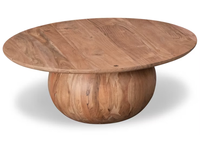 Table basse mobile en bois d'acacia massif Meubles de salon polyvalents pour la maison