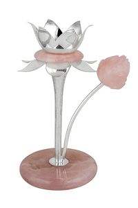 แสงดอกบัวสีม่วงและสีเงินลิลลี่พร้อมดอกไม้ - Product Image 2