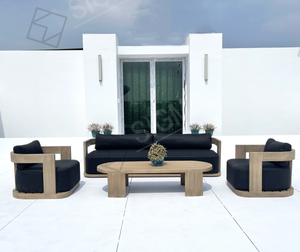 أريكة أريكة من اطقم مقطعية من اطارات الحديقة - Product Image 2