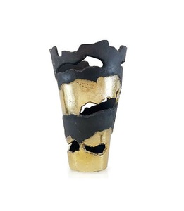 Florero clásico de Metal para decoración de boda, florero con acabado dorado, estilo de aluminio, tamaño personalizado, función de cartón con logotipo - Product Image 1