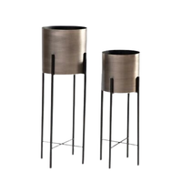 Haute qualité décor à la maison jardinière Pot en métal avec support intérieur Design moderne support or luxe décoration intérieure pour la maison