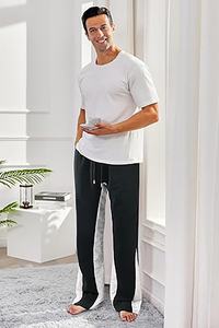 Pantalones Cargo Jogger Anchos de Lona Ecológica Transpirables y Ligeros para Hombre, Estilo Urbano, Verano, Desgastados - Product Image 3