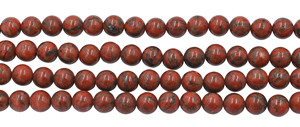 Jaspe Rojo Natural de 10 a 12 mm, Piedras Preciosas Redondas y Lisas, Hilo de Cuentas de 13 Pulgadas para la Fabricación de Joyas - Product Image 4