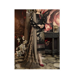 Vêtements pour femmes Robe en lin à manches longues de couleur unie de grande taille/Robe en lin Offre Spéciale avec motif brodé - Product Image 1