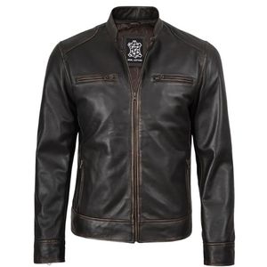 Chaqueta de Motociclista Estilo Slim Fit para Hombre en Cuero Genuino Negro con Bolsillos con Cremallera, Abrigo Informal, Suministro ODM - Product Image 1