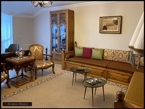 Diseño interior árabe Majlis, diseño clásico moderno, elegante conjunto de sala de estar, asientos de esquina de lujo, diseño que ahorra espacio - Product Image 2