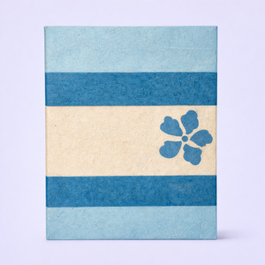 Cuaderno Espiral B5 con Estampado Floral de Rayas Azules, 100 Hojas de Papel Offset - Product Image 1