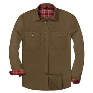 Chemises en flanelle à manches longues pour hommes, de haute qualité, formelles, coupe classique, 100% coton, écologiques, à carreaux, respirantes - Product Image 1