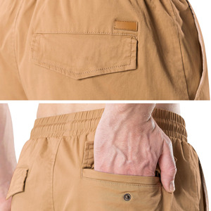 Pantalones cortos de felpa francesa de algodón suave con cintura elástica para correr holgados, pantalones cortos deportivos cómodos con logotipo personalizado para hombres - Product Image 5