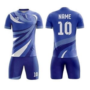 Uniforme de fútbol de manga corta para hombres, conjunto completo de Camiseta con estampado de nombre de equipo, para practicar fútbol - Product Image 1