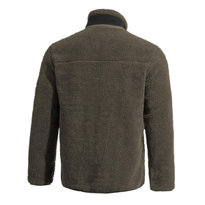 Custom Made Hooded Sherpa <b>Fleece</b> Jacket Front Logo Winter Breathable Luxury High Quality Men's OEM Service - Product Image 2