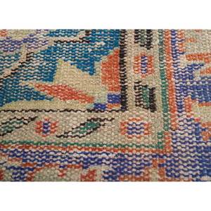 Tapis en laine noué à la main de grande taille, motif médaillon rouge et orange, pour salon, couloir rectangulaire - Pae-2758 - Product Image 3