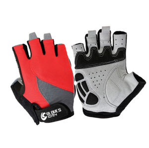 Gants de cyclisme personnalisés 2025 à doigts courts pour hommes et femmes GANTS rembourrés en gel PU City Palm Racing Bike Demi-doigt - Product Image 1
