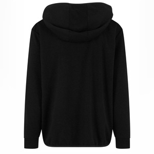 À la mode et classique surdimensionné à manches longues fermeture éclair pull à capuche 100% pull en coton doux avec logo personnalisé et broderie - Product Image 3