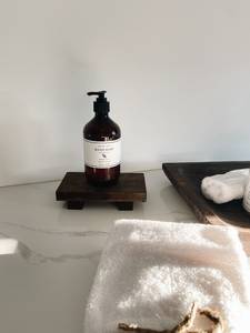 Vente en gros de plateau en bambou Plateau de cuisine en bois naturel pour salle de bain avec poignée Plateau de service pour aliments viande - Product Image 2