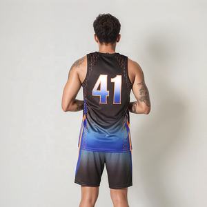 Vêtements de sport d'extérieur respirants, ensembles d'été grande taille, matériau polyester antibactérien, haute qualité, personnalisés pour le basketball - Product Image 2