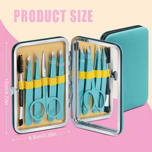 Pince à épiler pour sourcils et poils du visage pour hommes et femmes Kit d'épilation pro avec outils 7 en 1 en acier inoxydable Finition miroir - Product Image 5