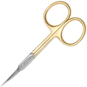 Ciseaux à cuticules de haute qualité en gros, pointe en flèche, acier inoxydable, ciseaux à ongles, lame incurvée, manche en céramique, logo personnalisable - Product Image 5