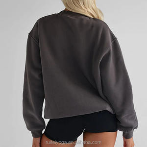 เสื้อสเวตเตอร์คอตตอนหนาสำหรับออกกำลังกายผ้าฟลีซหนาพิมพ์โลโก้ตามสั่งสำหรับผู้หญิง - Product Image 3