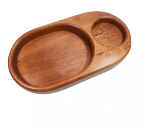 Nouveau look plateau de service en bois plateau de petit déjeuner en bois de manguier forme ronde plat de haute qualité pour la maison hôtel cuisine utilisation - Product Image 5