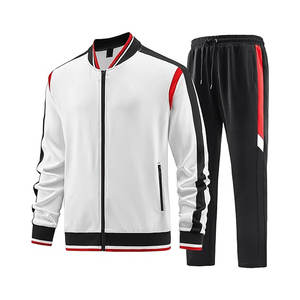 ชุดวอร์มฟิตเนสสำหรับผู้ชายชุดวิ่งออกกำลังกายสองชิ้นชุดเทรนนิ่งคอตตอนผ้าฟลีซให้ความอบอุ่นในฤดูหนาวชุดใส่อยู่บ้านซิปกันลมสไตล์ - Product Image 2