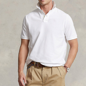 Polos de algodón de alta calidad con logotipo bordado personalizado para hombre, ropa deportiva de marca informal, camisetas Unisex de moda para el hogar - Product Image 3