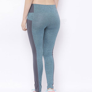 Leggings sin costuras de algodón 100% ajustados de cintura alta para mujer, estilo informal transpirable con logotipo personalizado para gimnasio de yoga, venta al por mayor de fábrica - Product Image 4
