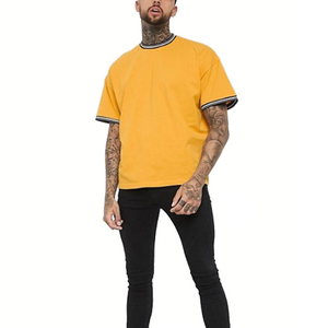 Camisetas de Hombre 100% Algodón, Gruesas, de Alta Calidad, con Diseño de Logotipo Personalizado, Lisas, Holgadas, con Hombros Caídos, 220g, Transpirables - Product Image 3