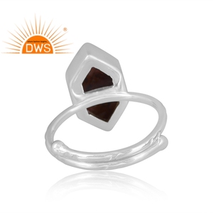 Dernière tendance en matière de bijoux : Bague empilable en argent sterling fin avec pierre précieuse naturelle Jasper œil de perdrix, fabricant de bijoux sur mesure - Product Image 4