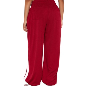 Ensemble de survêtement deux pièces pour femmes, sweat-shirt à rayures latérales personnalisées, en molleton de coton et pantalon taille haute, vêtements de détente décontractés, OEM - Product Image 2