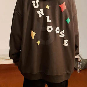 Pull à capuche élégant grande taille pour hommes en hiver de haute qualité 100% coton bouffant impression conception solide col à capuche teint uni - Product Image 6