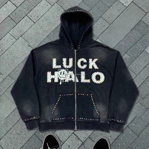 Sweats à capuche unisexes d'automne surdimensionnés en coton épais de haute qualité, streetwear avec badge personnalisable en gros - Product Image 5