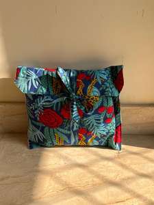 Beau pyjama en coton imprimé tigre bleu pour femmes Costume de nuit à col en V Style sexy respirant et doux - Product Image 4